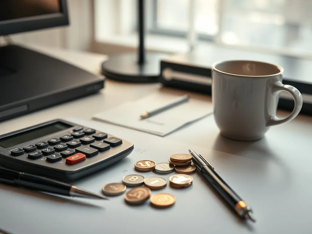 Graphique financier avec une courbe de rendement et une calculette, illustrant le calcul du taux de rendement interne d'un investissement.
