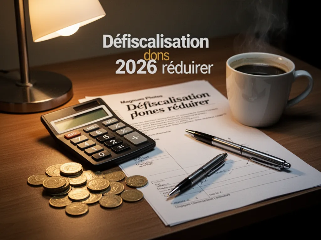 Reçu fiscal et calculatrice posés sur une déclaration de revenus