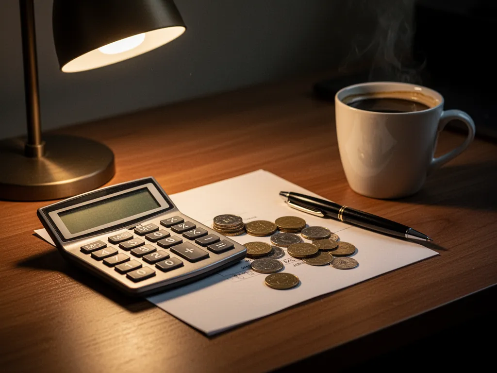 Calculatrice posée à côté de plusieurs offres de crédit et d’un stylo, illustrant la comparaison d’un rachat de crédits à la